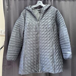 Eddie Bauer Women's Silver Puffer Coat